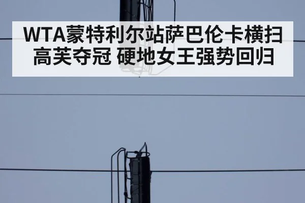 WTA蒙特利尔站萨巴伦卡横扫高芙夺冠 硬地女王强势回归